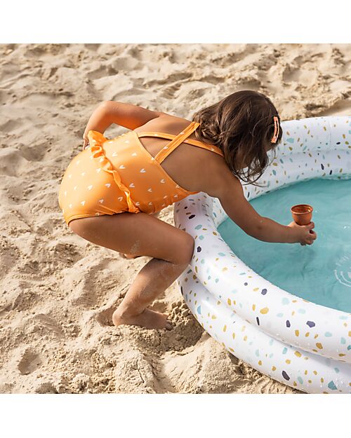 Swim Essentials UV Full Swimsuit - Orange Hearts Print - UPF50+ Fabric Swimsuits