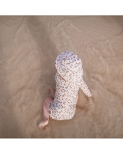 Swim Essentials UV Sun Hat for Kids - Khaki Leopard Print - SPF50+ Fabric Sunhats