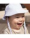 Swim Essentials UV Sun Hat for Kids - Withe and Blue Stripes Print - 100% Cotton Sunhats