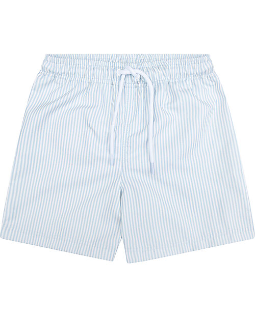 Swim Essentials UV Swim Shorts for Boys - Blue and White Stripes - UPF50+ Fabric Swimming Trunks