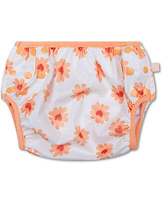 Swim Essentials Washable Swim Diaper - Flower hearts Print - Elastic Edges Swim Diaper