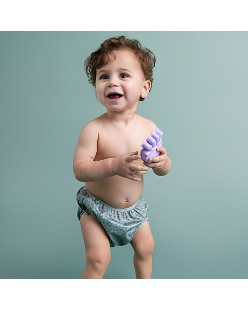 Swim Essentials Washable Swim Diaper - Green Leopard Print - Elastic Edges Swim Diaper