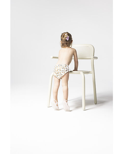 Swim Essentials Washable Swim Diaper - Khaki Leopard Print - Elastic Edges Swim Diaper