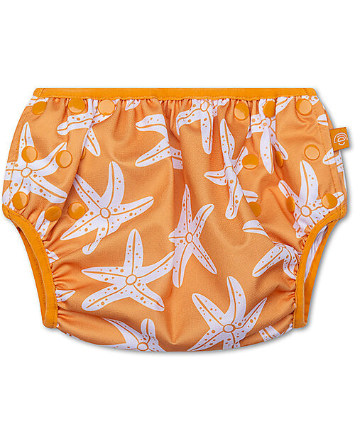 Swim Essentials Washable Swim Diaper - Sea Stars Print - Elastic Edges Swim Diaper