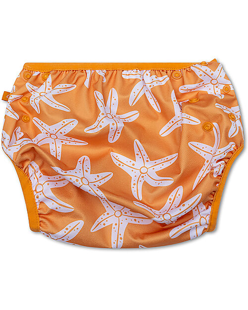 Swim Essentials Washable Swim Diaper - Sea Stars Print - Elastic Edges Swim Diaper