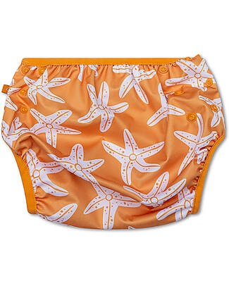 Swim Essentials Washable Swim Diaper - Sea Stars Print - Elastic Edges Swim Diaper