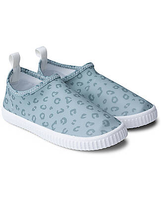 Swim Essentials Water Shoes Non-Slip - Green Leopard Print - Lycra Sandals