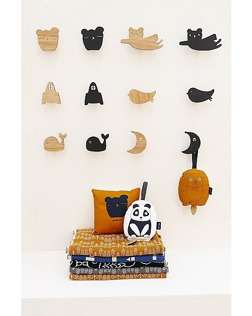 Ted & Tone Bamboo Wallhook Moon, Natural Hangers