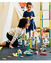 Tegu 24-Piece Set in Tints, Magnetic Wooden Blocks - Many Colours and Shapes Wooden Blocks and Construction Sets