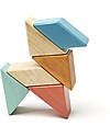 Tegu Prism Pocket Pouch in Sunset, 6 Magnetic Wooden Blocks - Eco-Friendly Wooden Blocks and Construction Sets