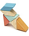 Tegu Prism Pocket Pouch in Sunset, 6 Magnetic Wooden Blocks - Eco-Friendly Wooden Blocks and Construction Sets