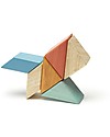 Tegu Prism Pocket Pouch in Sunset, 6 Magnetic Wooden Blocks - Eco-Friendly Wooden Blocks and Construction Sets