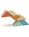 Tegu Prism Pocket Pouch in Sunset, 6 Magnetic Wooden Blocks - Eco-Friendly Wooden Blocks and Construction Sets