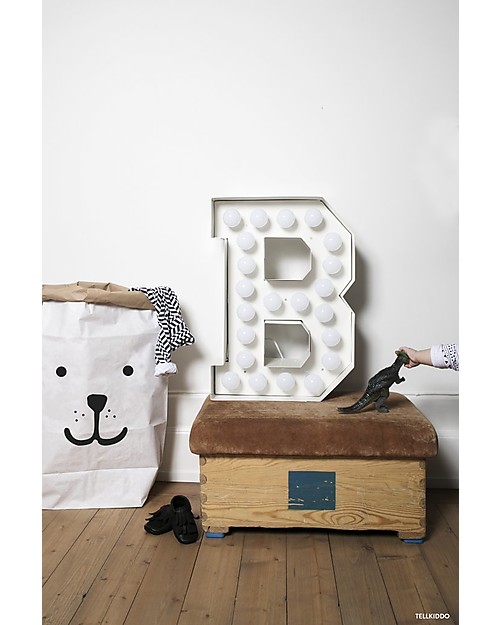 Tellkiddo Toys Bag, Black Bear - Recycled Paper Toy Storage Boxes