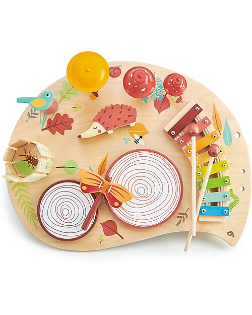 Tender Leaf Multi-Activity Music Table - Wood - 50x40cm Musical Instruments