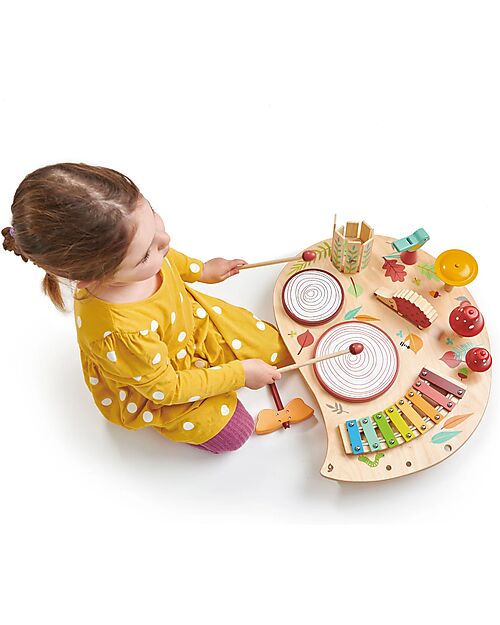 Tender Leaf Multi-Activity Music Table - Wood - 50x40cm Musical Instruments