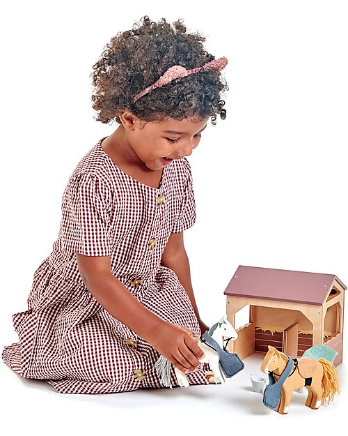 Wooden Toy Toy Stable Set Personalized Take-Along Show Horse