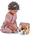 Tender Leaf Stable Set with Two Horses - Wood - Sustainable Toy Wooden Animals