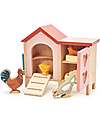 Tender Leaf Wooden Chicken Coop Set - Sustainable Toy Wooden Animals