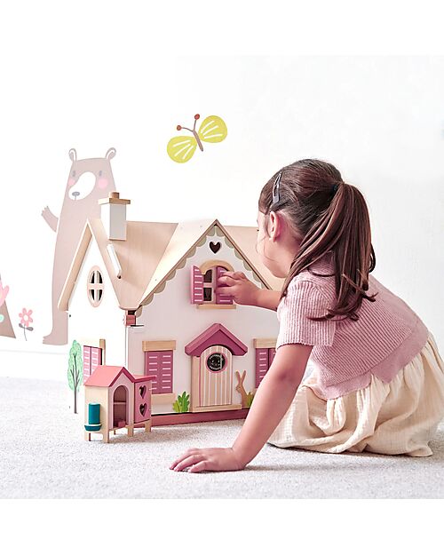 Tender Leaf Wooden Dolls Cottage - Sustainable Toy Dolls Houses