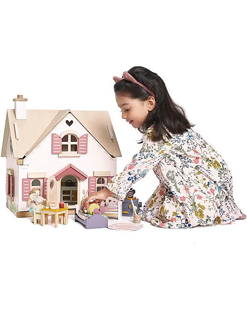 Tender Leaf Wooden Dolls Cottage - Sustainable Toy Dolls Houses