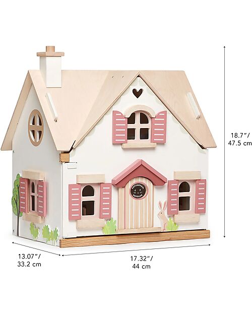 Tender Leaf Wooden Dolls Cottage - Sustainable Toy Dolls Houses