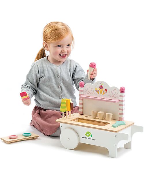 Tender Leaf Wooden Ice Cream Cart - From 3 Years Wooden Food