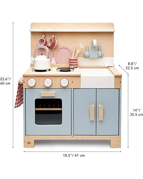 Tender Leaf Wooden Kitchen with Accessories - For Little Chefs - From 3 Years Toy Kitchens