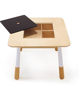 Tender Leaf Wooden Table with Hidden Compartment - 100% Sustainable - 56x56cm Tables And Chairs