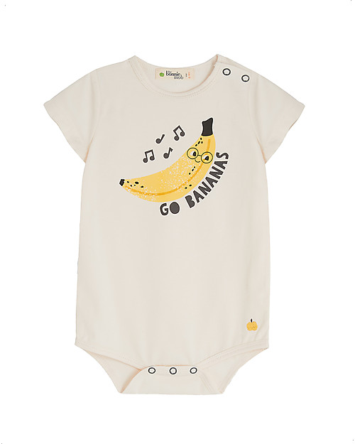 The Bonnie Mob Bodysuit Pasadena - Go Bananas - Elasticated Organic cotton Short Sleeves Bodies
