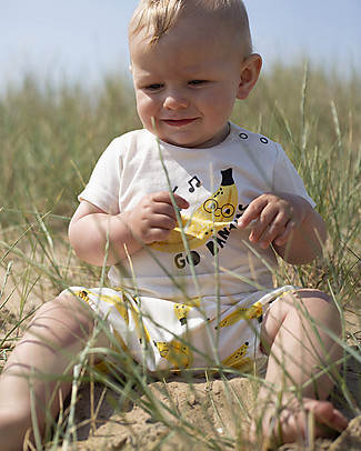 The Bonnie Mob Bodysuit Pasadena - Go Bananas - Elasticated Organic cotton Short Sleeves Bodies