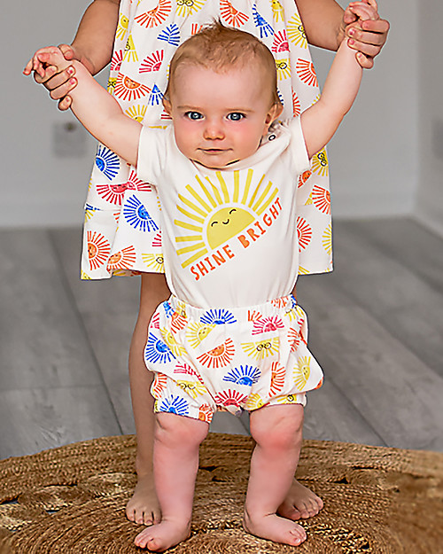 The Bonnie Mob Bodysuit Pasadena - Shine Bright - Elasticated Organic cotton Short Sleeves Bodies