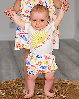 The Bonnie Mob Bodysuit Pasadena - Shine Bright - Elasticated Organic cotton Short Sleeves Bodies