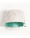 The Bonnie Mob Bowen Reversible Sun Hat, Aqua Bunny - Organic Cotton Sunhats