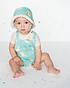 The Bonnie Mob Bowen Reversible Sun Hat, Aqua Bunny - Organic Cotton Sunhats