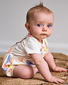 The Bonnie Mob Bubble Romper Laze - Sunshine - Elasticated Organic Cotton Short Rompers
