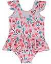 The Bonnie Mob Frill Kid Swimsuit Seaside - Cherries - Recycled Fabric Swimsuits