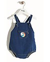 The Bonnie Mob Honolulu Stretch Denim Romper, Blue - 100% cotton Short Rompers