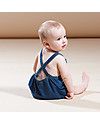 The Bonnie Mob Honolulu Stretch Denim Romper, Blue - 100% cotton Short Rompers