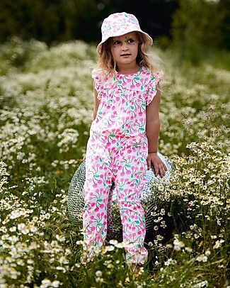 The Bonnie Mob Jumpsuit Kid Mondrian - Cherries - Elasticated Organic Cotton Babygrows