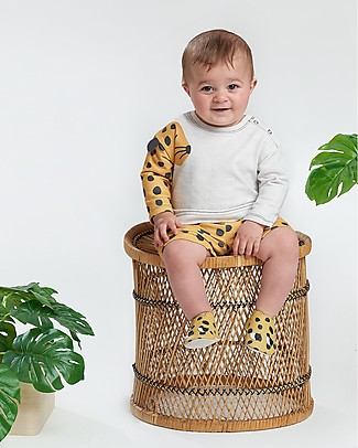 The Bonnie Mob Sweatshirt Mustique - Mustard Leopard (2-3 years) - 100% organic cotton Sweatshirts