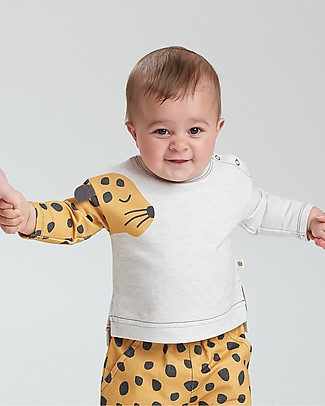 The Bonnie Mob Sweatshirt Mustique - Mustard Leopard (9-18 mesi) - 100% organic cotton Sweatshirts