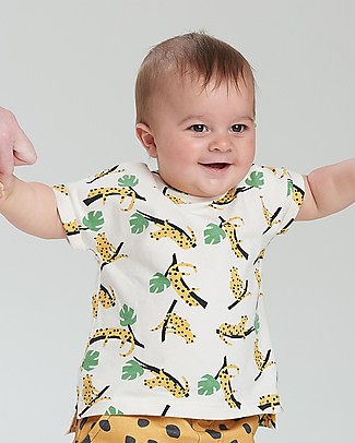 The Bonnie Mob T-Shirt Barbados - Mustard Leopard (9-24 months) - Organic cotton T-Shirts And Vests