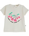 The Bonnie Mob T-shirt Kid Plaza - Cherries - Elasticated Organic Cotton T-shirts