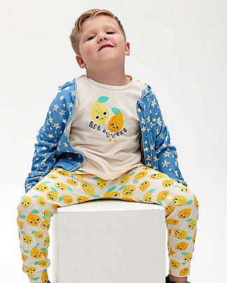 The Bonnie Mob T-shirt Kid Plaza - Lemons - Elasticated Organic Cotton T-shirts