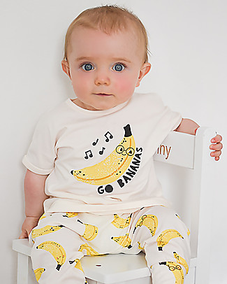 The Bonnie Mob T-shirt Percy - Go Bananas - Elasticated Organic Cotton T-Shirts And Vests