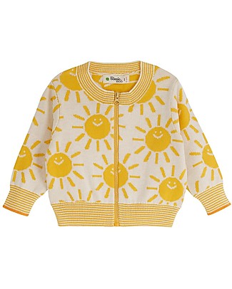 The Bonnie Mob Zipped Cardigan Grand - Yellow - 100% Organic Cotton Cardigans