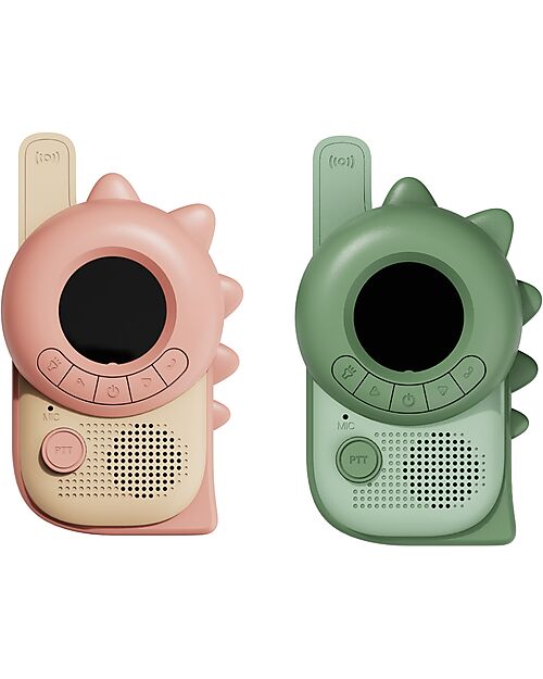 The Zoofamily Zoo Walkie Talkie - Dino Green + Dino Pink - from 3 Years Cameras