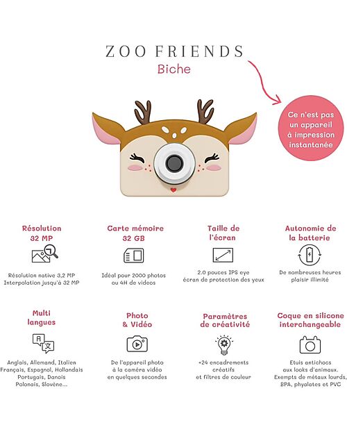 The Zoofamily Zoofriends Camera - Deer - 32 MP Cameras