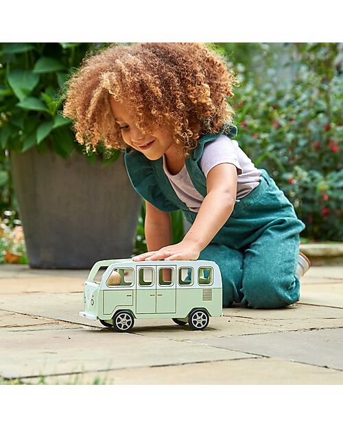 tickit Adventure Camper - Natural and Light Green - Wood - from 3 Years Wooden Toy Cars, Trains & Trucks